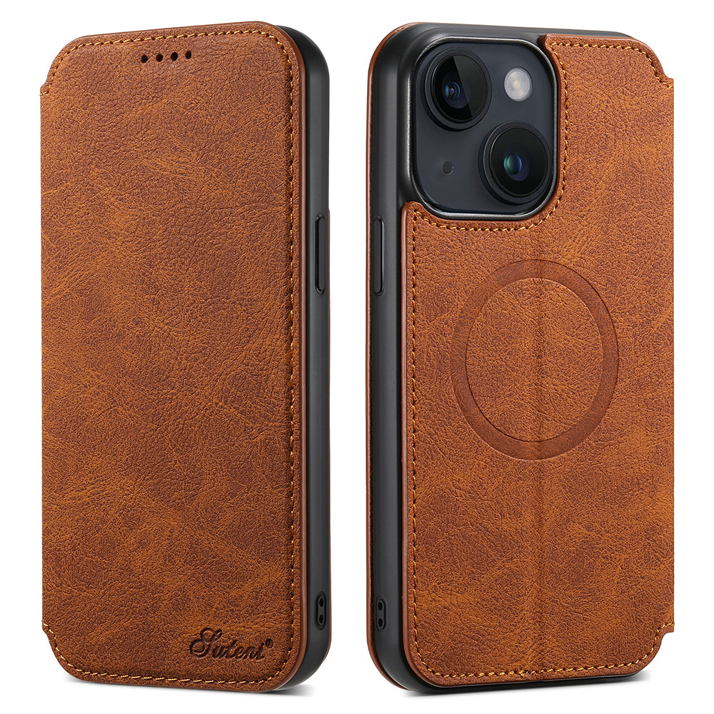 SUTENI J06 For iPhone 13 6.1 inch Wallet Phone Case Stand Leather Phone Cover Compatible with MagSafe SUTENI J06 For iPhone 13 6.1 inch Wallet Phone Case Stand Leather Phone Cover Compatible with MagSafe